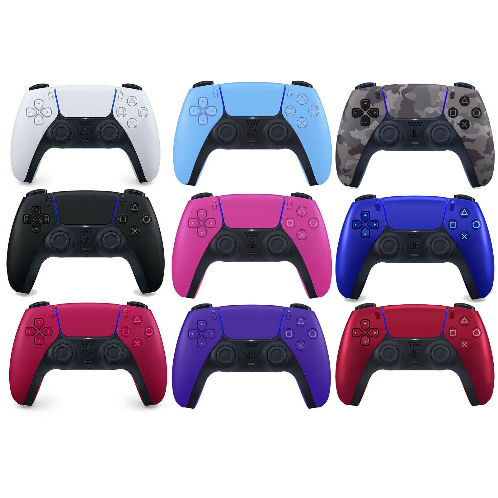 Joystick PS5 inalámbrico Sony DualSense BLANCO CELESTE CAMUFLADO ROJO PLATEADO