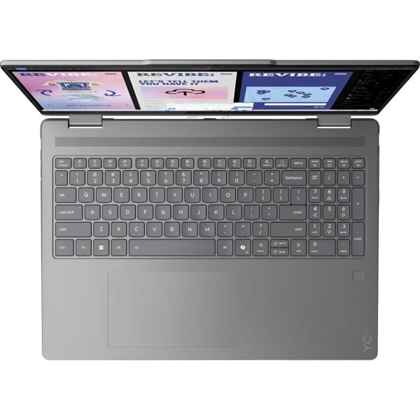 LENOVO YOGA 7i (83TE001PUS) Copilot+ PC - Pantalla Táctil 16" 2K (1920 x 1200) OLED TOUCHSCREEN LAPTOP 2-IN-1 LUNA GREY (Pad Numerico) - Procesador Intel Core Ultra 7 355 - RAM 24GB - Disco Sólido SSD 512GB - Win 11 - Peso 1,74Kg.