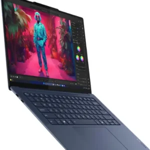 LENOVO YOGA SLIM 7 (83ED0003US) Copilot+ PC - Pantalla Táctil 14.5" 3K OLED (2944 x 1840) 90Hz TOUCHSCREEN LAPTOP 2-IN-1 COSMIC BLUE - Procesador Qualcomm Snapdragon X Elite X1E-78-100 - RAM 16GB - Disco Sólido SSD 1TB - Win 11 - Peso 1,26Kg. Teclado Retroiluminado