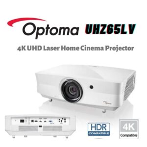 Optoma UHZ65LV Incredible native 4K UHD (3840 × 2160) resolution with HDR10 and HLG compatibility,Bright 5,000 lumens for lights-on viewing, Contrast Ratio 300,000:1