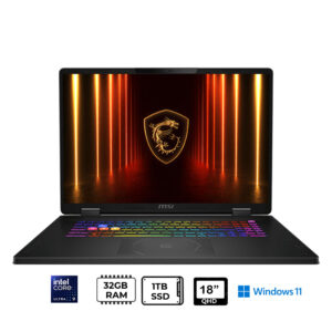 MSI Crosshair 18 HX AI (A2XWGKG-012US) GAMING LAPTOP BLACK - Procesador Intel Core Ultra 9 275HX - Disco SSD 1TB SSD - RAM 32GB - Pantalla 18" QHD+ (2560 x 1600) 240Hz - Placa de Video NVIDIA RTX 5070 8GB GDDR7 - Backlit Keyboard - WIN 11 - Peso 2,90Kg. (copia)