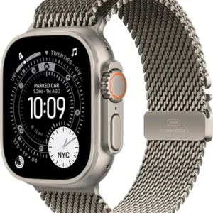 Apple Watch Ultra 3 [GPS + Cellular 49mm] Running & Multisport Smartwatch Natural Titanium Case w/ Titanium Milanese Loop Talle L (180–210mm) MF0E4LW/A. Satellite Communications, Advanced Health & Fitness Tracking