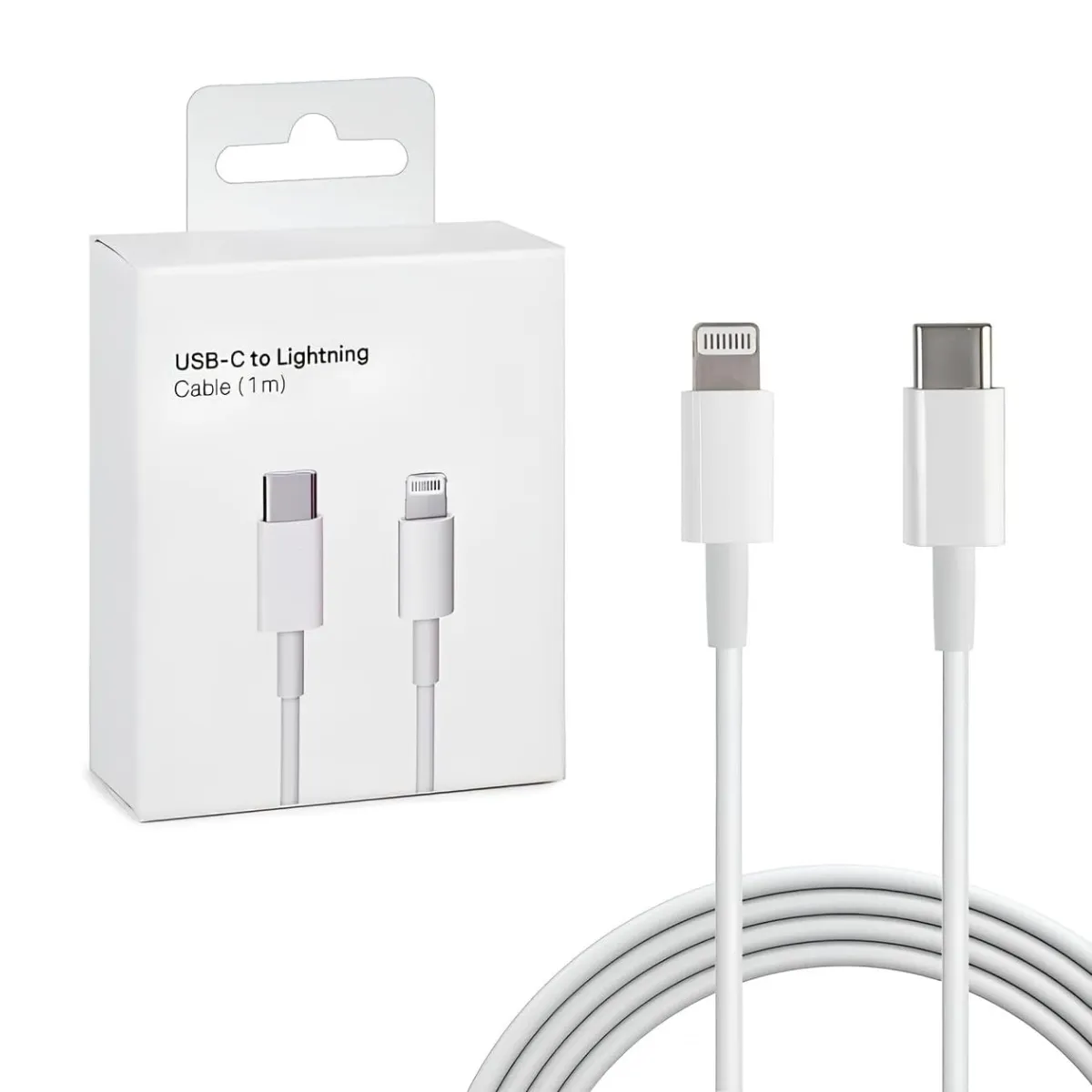 Cable Apple Original Largo 1MTS Modelo MUQ93AM/A Ficha USB-C a Lightning