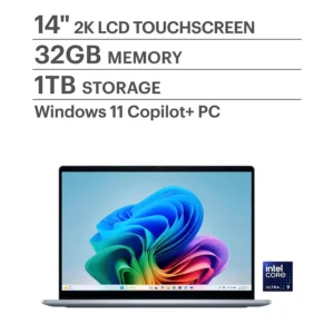DELL PLUS (LDB04250-9168BLU) LAPTOP 2-IN-1 Color ICE BLUE- Pantalla Táctil 14" Full HD+ (1920 x 1200) TOUCHSCREEN - Procesador Intel Core Ultra 9 Series 288V - RAM 32GB - Disco Sólido SSD 1TB - Win 11 - Peso 1.64Kg.