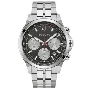 Reloj Bulova 96B392 Caja 45mm Cuarzo para Caballero Correa de Acero Inoxidable Plateado Cristal mineral - Classic con Cronógrafo