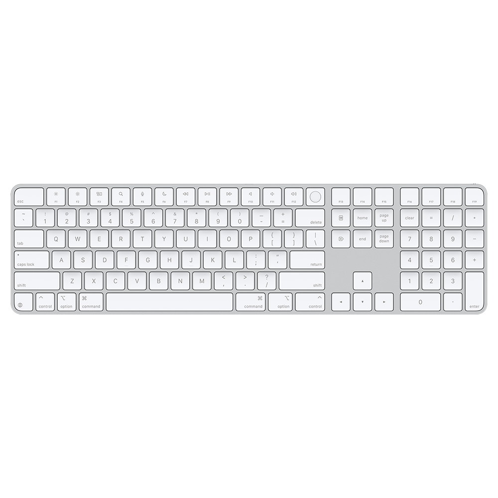 Apple Magic Keyboard con Touch ID y teclado numérico - Inglés White Keys MXK73LL/A (USB-C)