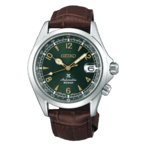 Reloj Seiko SPB121J1 Caja 40mm Cuarzo para Caballero Correa de Cuero Marrón Prospex Alpinist automático Cristal de Zafiro