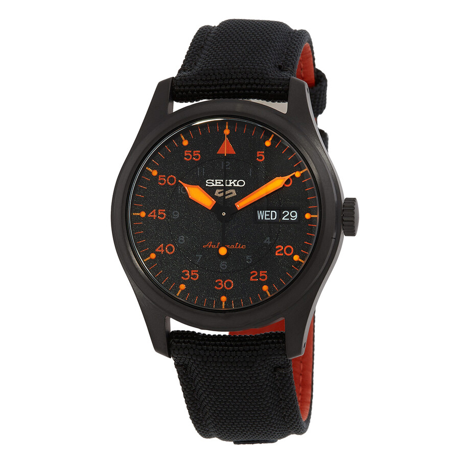Reloj Seiko SRPH33K1 Caja 39mm Cuarzo para Caballero Correa de Nylon Negro 5 Sports Collection Cristal Mineral