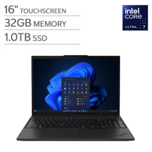 LENOVO THINKPAD T16 G4 (21QFS1JG00) Pantalla Táctil 16" Full HD+ (1920 x 1200) TOUCHSCREEN LAPTOP BLACK - Procesador Intel Core Ultra 7 Processor 255U - RAM 32GB - SSD 1TB - Win 11 PRO - Peso 1,74Kg. (Pad Numerico)