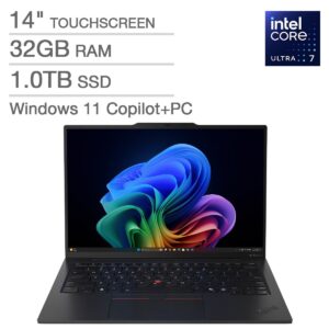 LENOVO THINKPAD X1 CARBON G13 AURA EDITION (21NTS41J00) NOTEBOOK BLACK - Pantalla Táctil 14" Full HD+ (1920 x 1200) TOUCHSCREEN - Procesador Intel Core Ultra 7 258V - RAM 32GB - Disco Sólido SSD 1TB - Win 11 PRO - Peso 1,10Kg.