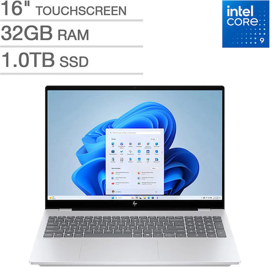 HP OMNIBOOK 7 16-AZ0595cl (B94TZUA#ABA) Pantalla Táctil 16" 2K OLED 120Hz (2048 x 1280) TOUCHSCREEN LAPTOP SILVER - Procesador Intel Core 9 270H - RAM 32GB - Disco Sólido SSD 1TB - Win 11 - Peso 1.95Kg. - Pad Numerico