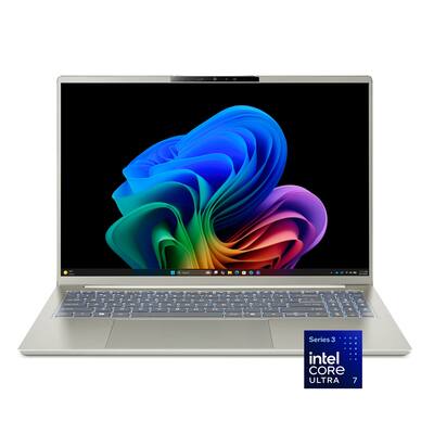 ACER SWIFT GO (SFG16-I71T-79Q6) | Pantalla Táctil 16" OLED Full HD+ (1920x1200) TOUCHSCREEN | Procesador Intel Core Ultra 7 355 | RAM 32 GB | Disco Sólido SSD 1TB | Windows 11 Color VAPOR SILVER (Pad Numerico) Peso 1,37Kg.