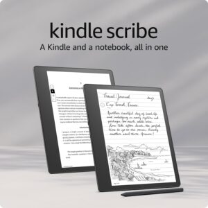 Amazon Kindle Scribe (32 GB) Pantalla Paperwhite de 10.2″ y 300 ppp, un Kindle y un cuaderno todo en uno, convierte notas en texto y compártelas, incluye lápiz prémium