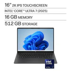 HP OMNIBOOK 3 (16-BU0007DX) Pantalla Táctil 16" 2K (1920 x 1200) TOUCHSCREEN LAPTOP MICA SILVER - Procesador Intel Core Ultra 7 Series 255U - RAM 16GB - Disco Sólido SSD 512GB - Win 11 - Peso 1.64Kg. [Pad Numérico]