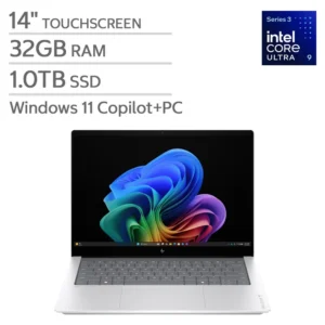 HP OMNIBOOK X (14-KA0095CL) (D38HLUA#ABA) Pantalla Táctil 14" 3K OLED (2880 x 1800) 120Hz TOUCHSCREEN LAPTOP SILVER - Procesador Intel Core Ultra 9 386H - RAM 32GB - Disco Sólido SSD 1TB - Win 11 - Peso 1.39Kg.
