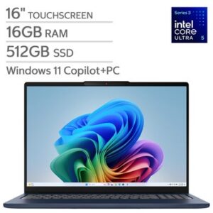 LENOVO IDEAPAD SLIM 5i (83S60042US) Pantalla Táctil 16" FULL HD+ (1920 x 1200) 120Hz TOUCHSCREEN LAPTOP COSMIC BLUE [Pad Numérico] - Procesador Intel Core Ultra 5 322 - RAM 16GB - Disco Sólido SSD 512GB - Teclado Retroiluminado (Pad Numerico) - WIN 11 - Peso 1,60Kg.