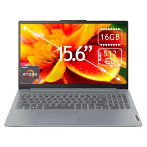 LENOVO IDEAPAD SLIM 3 (82XM00LMUS) Pantalla Táctil 15.6" Full HD (1920 x 1080) TOUCHSCREEN NOTEBOOK Arctic Gray - Procesador AMD Ryzen 7 5825U – RAM 16GB – Disco Sólido SSD 512GB – Win 11 - Peso 1,62 Kg. (Pad Numerico)