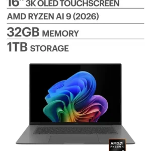ASUS ZENBOOK S16 (UM5606GA-ZB/S16_90) LAPTOP Color ANTRIM GRAY - Pantalla Táctil 16" 3K OLED (2880 x 1800) 120Hz Touchscreen - Procesador AMD Ryzen AI 9 465 - RAM 32GB - Disco Sólido 1TB SSD - Teclado Retroiluminado - Windows 11 - Peso 1,60Kg.