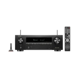 Sintoamplificador Denon AVR-X1800H 7.2 Ch. 80W 8K AV Receiver Powered by HEOS™ Receptor estéreo AV de 7.2 canales - 80W/canal, transmisión inalámbrica a través de HEOS integrado, WiFi y Bluetooth, compatible con Dolby Vision, HDR10+, HDR dinámico