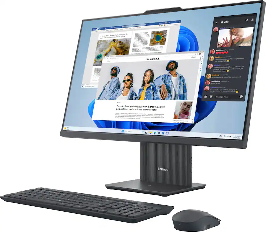 Lenovo IdeaCentre AIO 27" (F0JD001VUS) Pantalla Táctil 27" Full HD (1920 x 1080) TOUCHSCREEN IPS ALL IN ONE Color Luna Grey - Procesador AMD Ryzen AI 5 330 - Ram 16gb - Disco SSD 512GB - Win 11 - Teclado y Mouse Inalámbricos
