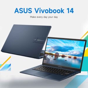 ASUS Vivobook 14 (X1404VAP V14 C58256) Laptop Pantalla 14" Full HD (1920 x 1080), Procesador Intel Core 5 120U - RAM 8GB - Disco Sólido 256GB SSD - Windows 11 - Color Quiet Blue - Peso 1.40 kg - Teclado Numerico en Touchpad