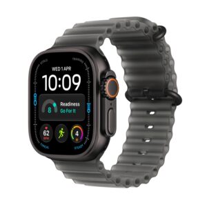 Apple Watch Ultra 4 [GPS + Cellular 49mm] Running & Multisport Smartwatch Black Titanium Case w/Translucent Black Ocean Band (130–200mm) MJAY4LS/A - Batería hasta 50 hs, GPS Doble Frecuencia, Comunicación Satelital, Sensor de Frecuencia Cardíaca más Preciso
