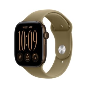 Apple Watch Series 12 [GPS 42mm] DARK BRONZE ALUMINUM CASE WITH OLIVE Sport Band Malla Talle S/M (130-180mm) MJEF4LS/A - Chip S11, Puntaje de Preparación, Sensor de Frecuencia Cardíaca más Preciso, Ceramic Shield 2, Always-On Display, Water Resistant