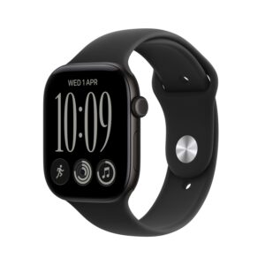 Apple Watch Series 12 [GPS 46mm] BLACK ALUMINUM CASE WITH BLACK Sport Band Malla Talle M/L (150-200mm) MJEL4LS/A - Chip S11, Puntaje de Preparación, Sensor de Frecuencia Cardíaca más Preciso, Ceramic Shield 2, Always-On Display, Water Resistant