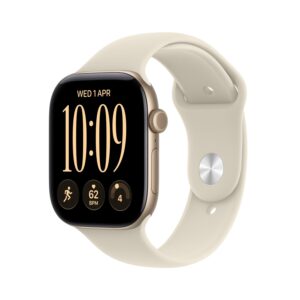 Apple Watch Series 12 [GPS + Cellular 42mm] LIGHT GOLD ALUMINUM CASE WITH SAND Sport Band Malla Talle S/M (130-180mm) MJG24LS/A - Chip S11, Puntaje de Preparación, Sensor de Frecuencia Cardíaca más Preciso, Ceramic Shield 2, Always-On Display, Water Resistant