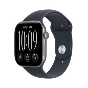 Apple Watch Series 12 [GPS + Cellular 46mm] SPACE GRAY ALUMINUM CASE WITH NAVY BLUE Sport Band Malla Talle M/L (150-200mm) MJG74LS/A - Chip S11, Puntaje de Preparación, Sensor de Frecuencia Cardíaca más Preciso, Ceramic Shield 2, Always-On Display, Water Resistant