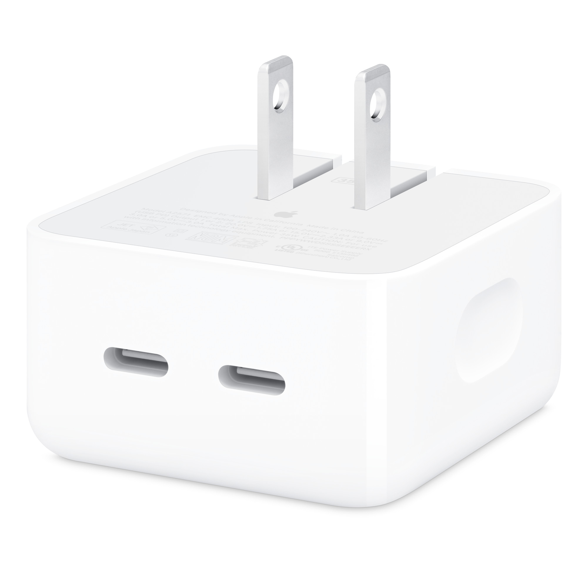 CARGADOR MW2H3AM/A 35W Dual USB-C Port Compact Power Adapter