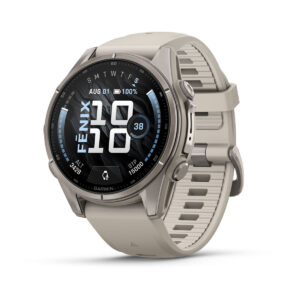 Reloj Garmin fēnix 9 43mm AMOLED (010-04761-00) Smartwatch GPS Multisport con Linterna - Titanio con Malla Fog Gray