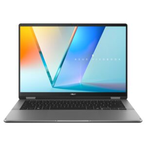 ASUS VIVOBOOK 14 FLIP 2-en-1 (TP3407SA-IB74T) Copilot+ PC Pantalla Táctil 14" OLED Full HD+ WUXGA (1920 x 1200) TOUCHSCREEN LAPTOP 2-IN-1 Color MATTE GRAY - Procesador Intel Core Ultra 7 256V - RAM 16GB LPDDR5X - Disco Sólido SSD 512GB - Win 11 - Peso 1,57Kg.